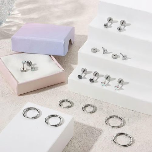 8 Pairs Hypoallergenic Earrings