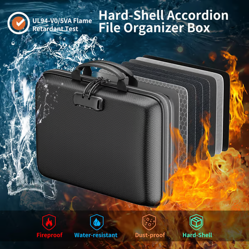Fireproof File Organizer with Lock