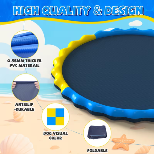 PVC inflatable water spray mat for children, outdoor water spray mat, portable folding toy