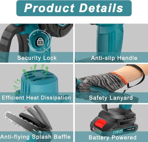 Best Mini Chainsaw for Farming & Carpentry in Ghana – 2 Batteries, 580 GH₵