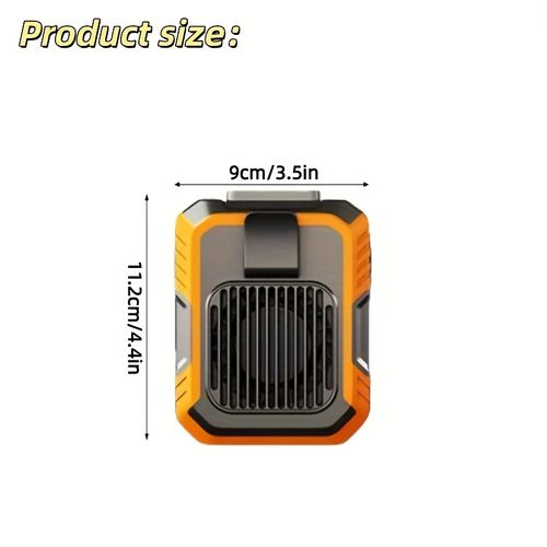 Portable Waist Fan 3-in-1 – Rechargeable Hands-Free Cooling Fan with LED Light & Power Bank. High-Power USB Fan for Outdoor Work, Camping, Travel, or Indoor Use. Stay Cool Anywhere! 💨🔋