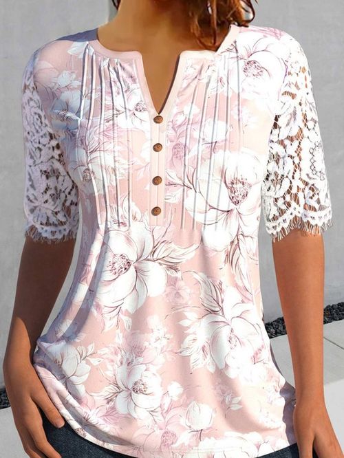 Floral Jersey Casual Shirt