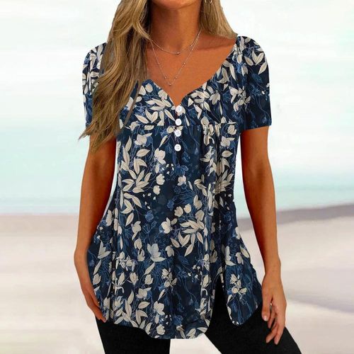 Stunning Short Sleeve V-Neck Top