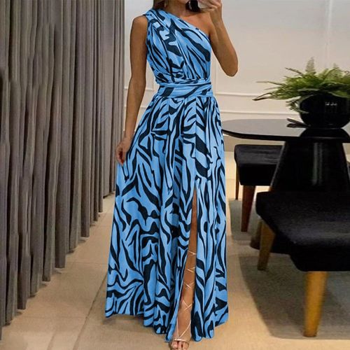 Fresh One Shoulder Sleeveless Maxi Dress