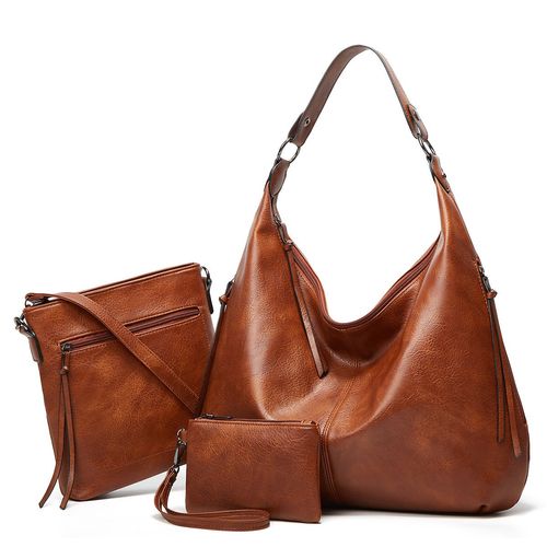 2021 New Women's Three-in-one Leather Bag