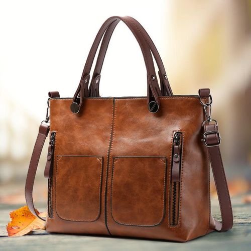 Ladies vintage leather shoulder bag