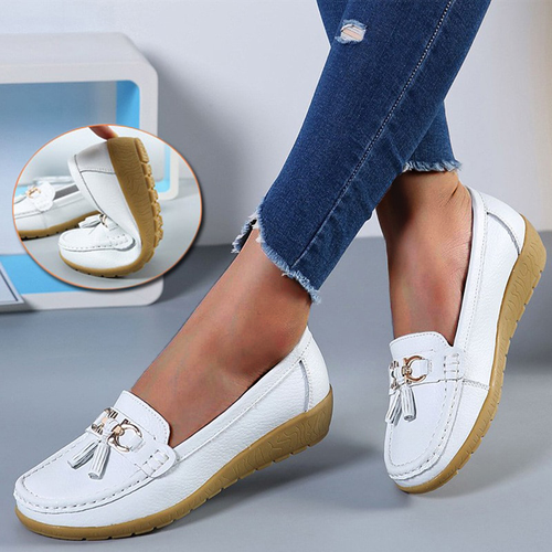 Women Flats Ballet Leather Breathable  Casual  Shoes