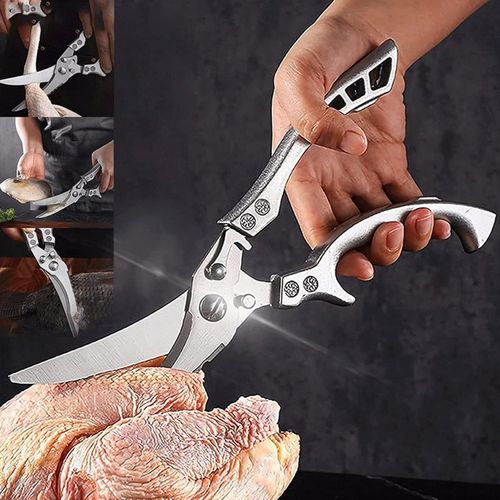 Kitchen Scissors, Stainless Steel Kitchen Scissor Powerful Chicken Bone Scissors Multifunctional Chicken Duck Fish Cutter Shears Kitchen Tools