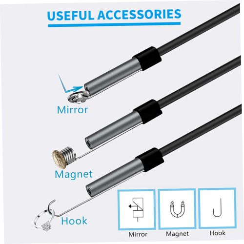 Inspection Camera with Light,5M USB Endoscope 3 in 1 OTG Phone Borescope 5.5mm Waterproof Inspection Snake Camera with LED Light