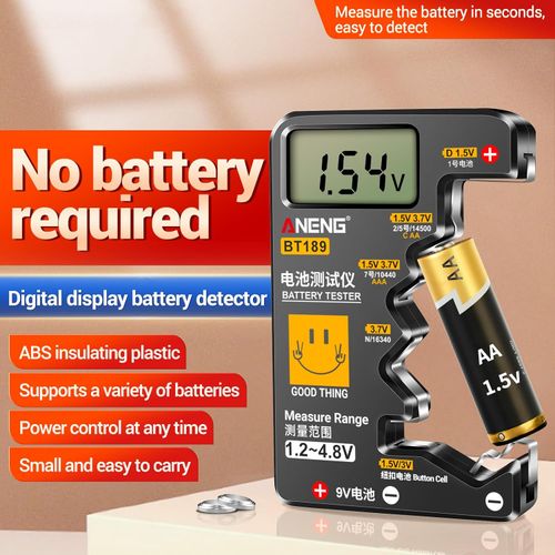 Digital Battery Tester Volt-Checkers For AA 9V Button Multiple Size Battery Tester Voltage-Meter Tools