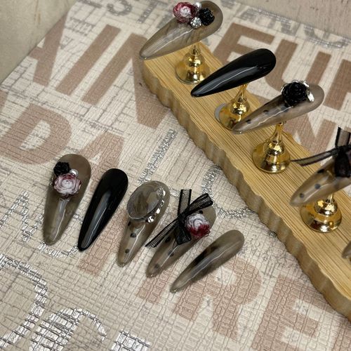 10 Pieces Handmade Press-On Nail Art, Wearable Adhesive Nails, Nail Art, Nail Art