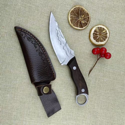 1pcs Kitchen Boning Knife Handmade Meat Cleaver Stainless Steel Butcher Knife Vegetable and Fruit Slicing Knife with Cover
