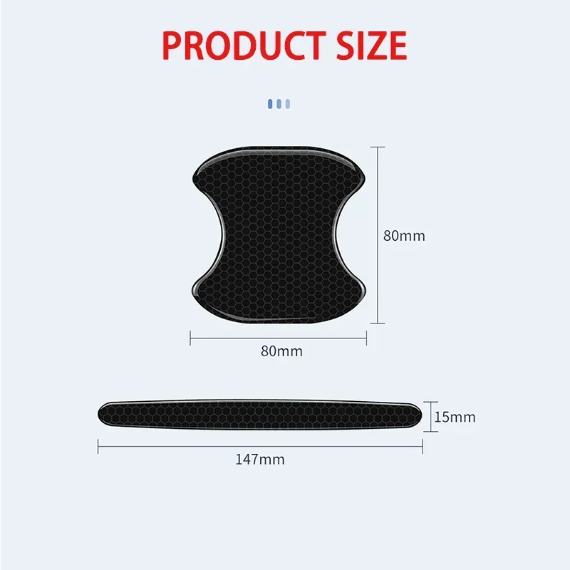8pcs Toyota Car Door Handle Protector Inner Bowl Anti Scratch Reflective Sticker for Toyota