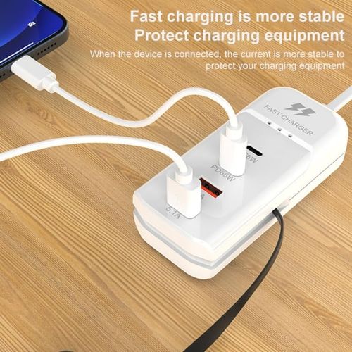 PD USB Charging Station 4-Ports Multifunctional Fast Charging USB HUB Charger Adapters For Mobile Phone Tablet Multiple Devices