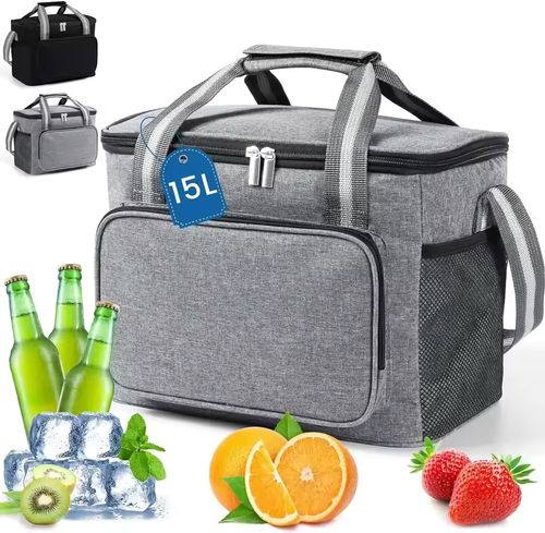 Foldable Insulated Large Capacity Lunch Bag Leak-proof Soft Portable Tote Bag