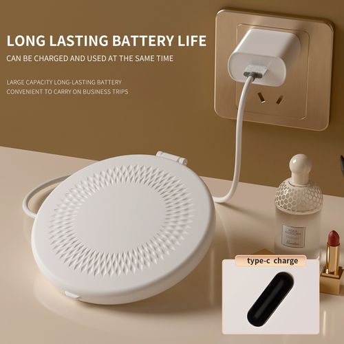 LED makeup mirror portable folding flip mirror portable makeup mirror charging travel mini mirror
