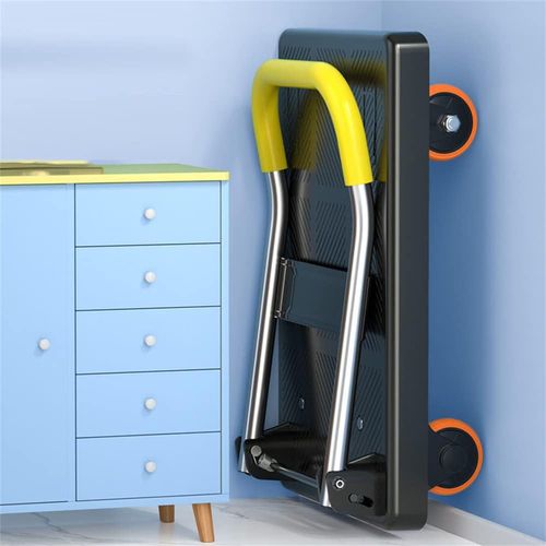 Multifunctional folding trolley, Platform Hand Truck Foldable Push Cart Dolly Heavy Duty Space Saving Collapsible for Loading and Storage