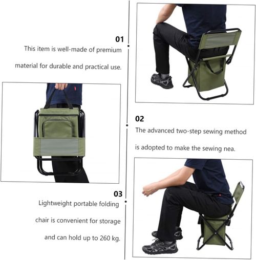 Portable Outdoor Folding Chair 3-in-1 Leisure Chair Outdoor Camouflage Pony Camping Fishing Ice Pack Chair