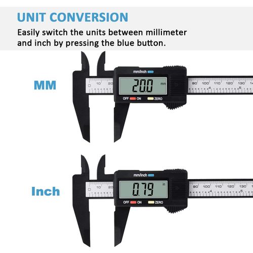 150mm 100mm Electronic Digital Caliper Carbon Fiber Vernier Caliper Micrometer Measuring Tool Digital Ruler