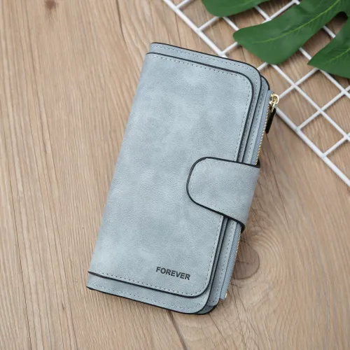 Large Capacity Long Women's Frosted PU Multi-Purpose Women's Wallet Clutch Card Holder Women's High-end