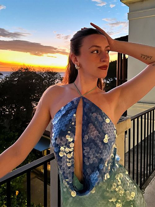 Sequined mini dress