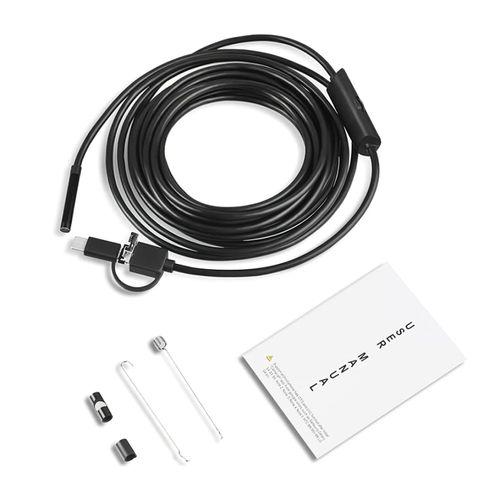 Inspection Camera with Light,5M USB Endoscope 3 in 1 OTG Phone Borescope 5.5mm Waterproof Inspection Snake Camera with LED Light