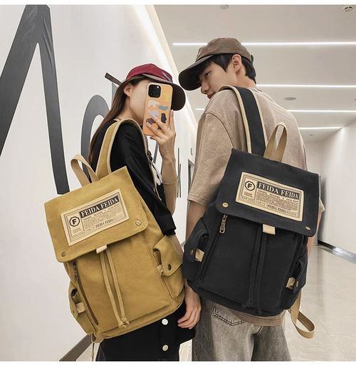 Canvas Backpack for Men and Women, 2025 New Model Large Capacity Travel Backpack, Simple School Bag for Middle School, High School, and College Students.