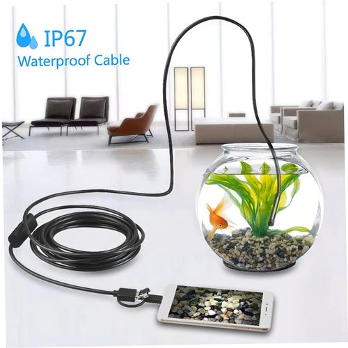 Inspection Camera with Light,5M USB Endoscope 3 in 1 OTG Phone Borescope 5.5mm Waterproof Inspection Snake Camera with LED Light