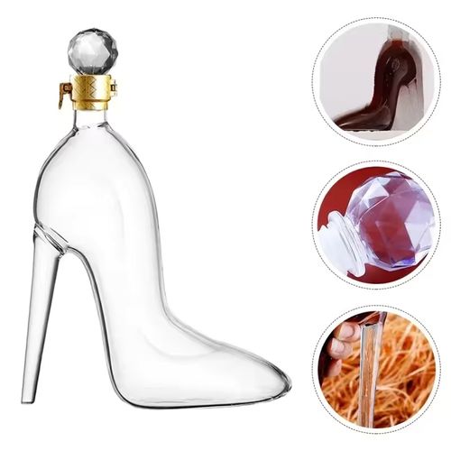 High Heels Soaking Wine Glass Bottle Sealed Jar Creative Empty Bottle Soaking Ginseng Wine Soaking Device Red Wine Bottle