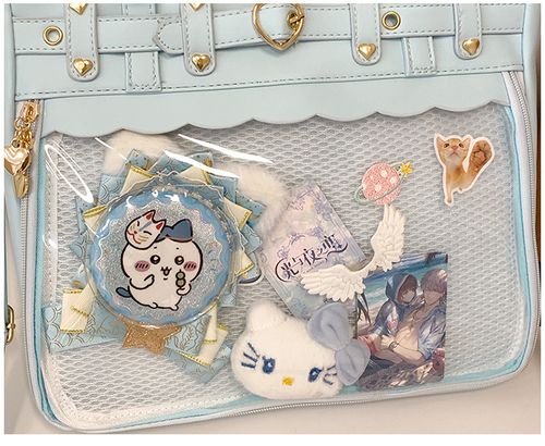 Women Purse Shoulder Bags Handbag Transparent Window DIY Messenger Bag Small Wallet Pendant