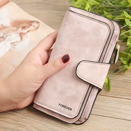Large Capacity Long Women's Frosted PU Multi-Purpose Women's Wallet Clutch Card Holder Women's High-end