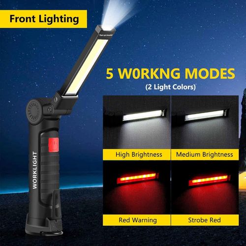 LED Work Light Torch Workshop Lamp COB Inspection Lights LED Camping Lantern Hand Lamp Camping Lamp for Car Repair, Workshop, Garage, Camping, Emergency Lighting