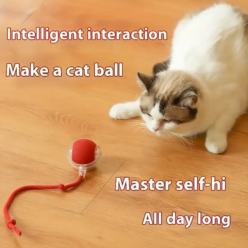 Interactive Cat Toys Ball Auto Electric Rolling Ball Toys for Cats dogs Pets Smart Automatic Teaser USB Rechargeable