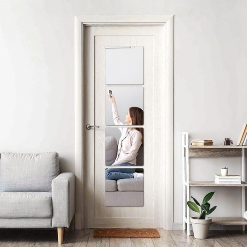 Flexible Mirror Sheets Self Adhesive Non Glass Mirror,Acrylic Mirrors for Wall,Mirror Tiles,Wall Mirror Full Length,Full Body Mirror,