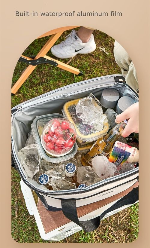 30L Large Capacity Foldable Insulated Cooler Bag Big Leak-Proof Soft Side Portable Cooler Bag for Outdoor Travel Beach Picnic Camping BBQ Party