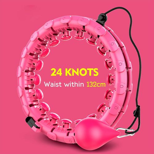 Smart Weighted Hoop,Weighted Exercise Hoop, 24 Detachable Knots Adjustable Exercise Hoop