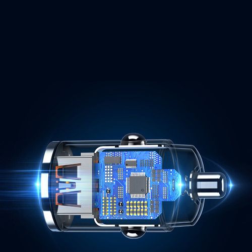 30W Type C Car Charger QC3.0 PD3.0 Mini Metal Dual USB Fast Charging Adapter