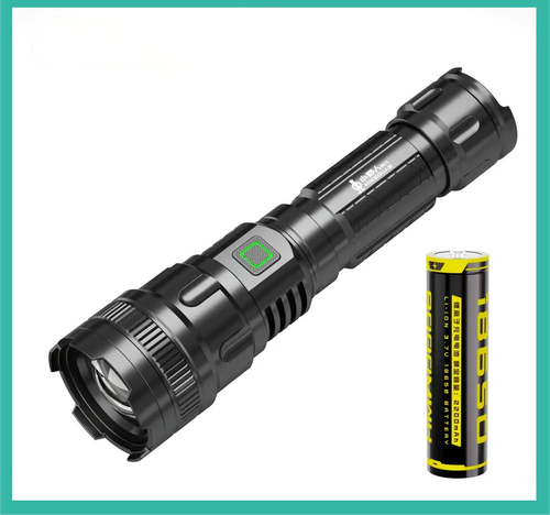High Power LED Flashlight Type-c Rechargeable Tactical Zoom Flashlight Camping Fishing Light with Power Display