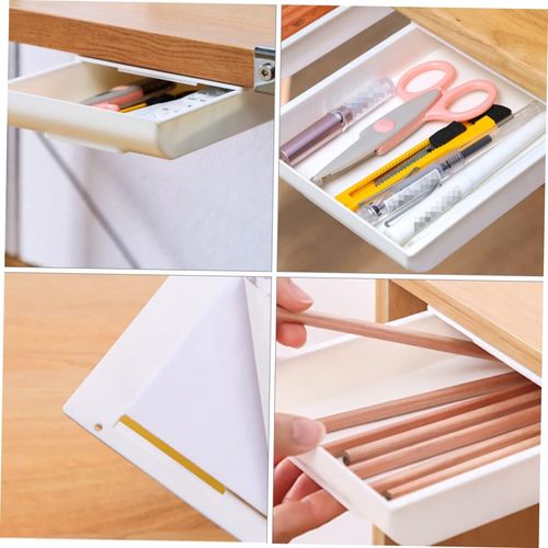 Storage Container Wall-mounted Drawer Organizer Large Size Storage Box White for Office and Home Organization