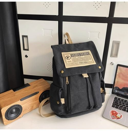 Canvas Backpack for Men and Women, 2025 New Model Large Capacity Travel Backpack, Simple School Bag for Middle School, High School, and College Students.