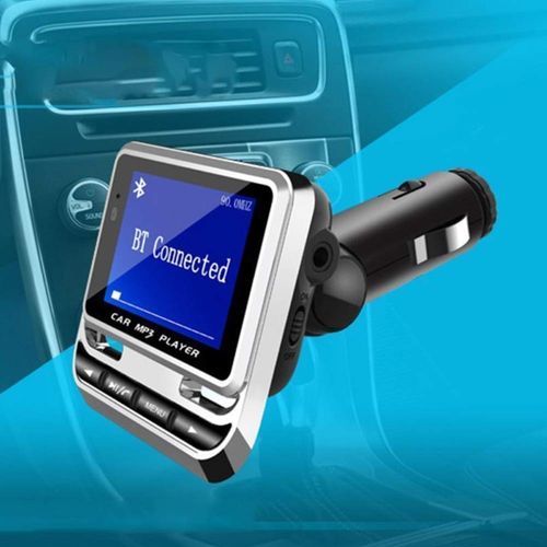 FM Transmitter, Bluetooth Wireless Radio Adapter Audio Receiver Stereo Music Tuner Modulator Car Kit with USB Charger, Remote Control