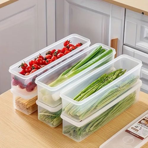 Super affordable family pack of 15 PCS,Plastic Reusable Refrigerator Organizer Boxes Kitchen Accessories