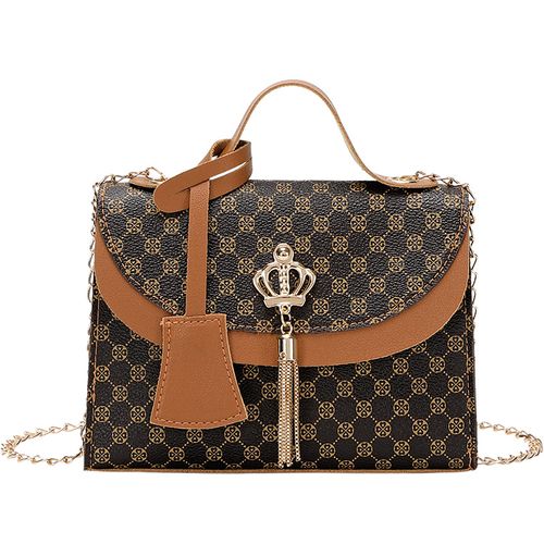 4 PCS Contrast Color Bag Cover Women's Shoulder Small Square Bag Cute Metal Crossbody Mobile Phone Coin Purse Chain Handbag