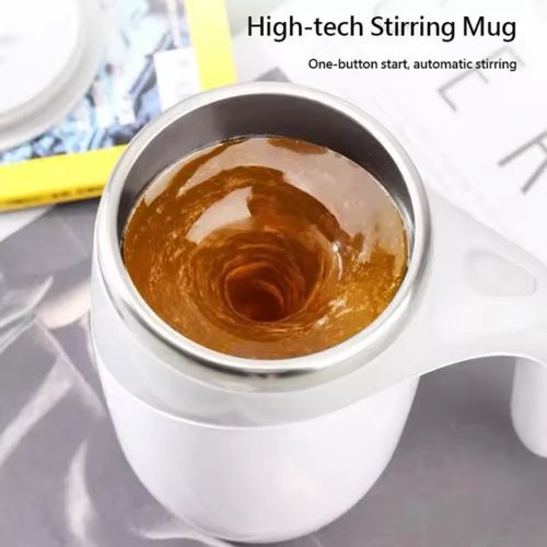 1PC Rechargeable Electric Automatic Stirring Magnetic Mug 380ml Stainless Steel Mixer Coffee Milk Mixing Cup Perfect For Home