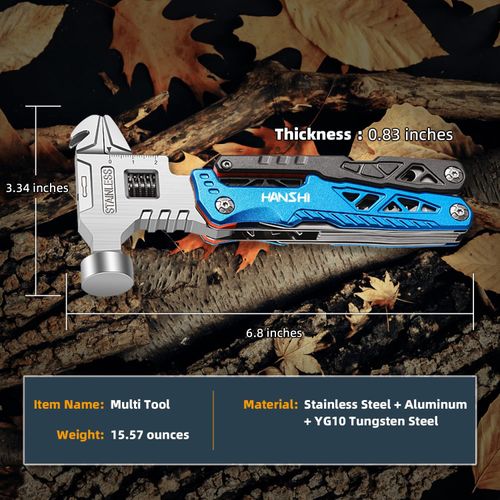 18 in 1 Pocket Multi Tool Knife with Spring-Action Pliers