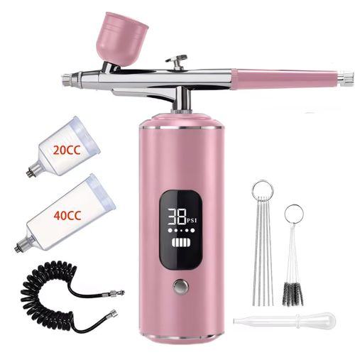 Airbrush Nail Portable Mini Air Brush With Compressor Kit for Nails Art Manicure Craft Pastry Cake Paint Nano Sprayer Gun 30psi