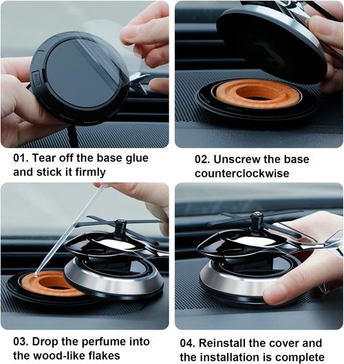 Solar Aircraft Car Ornaments Center Console 2025 New Car High-end Men's Car Interior Accessories Decorations