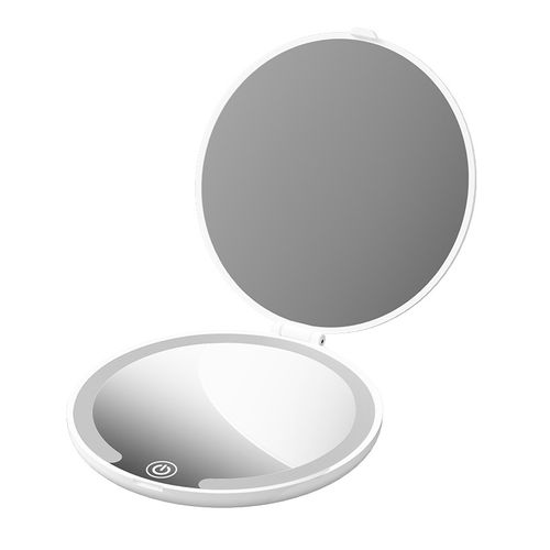 LED makeup mirror portable folding flip mirror portable makeup mirror charging travel mini mirror