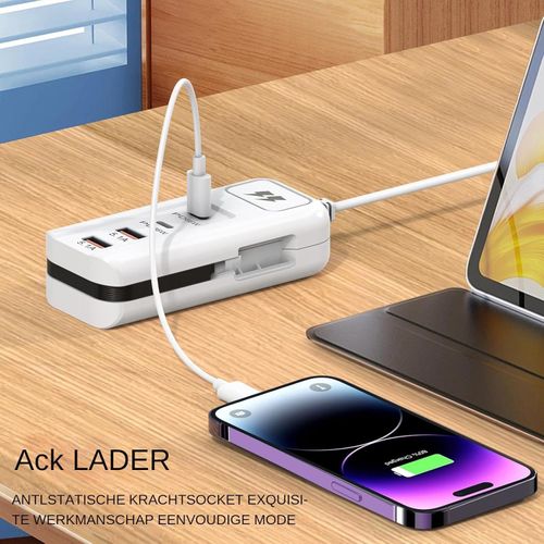 PD USB Charging Station 4-Ports Multifunctional Fast Charging USB HUB Charger Adapters For Mobile Phone Tablet Multiple Devices