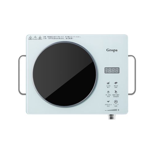 Electric Heating Plate, Infrared Cooker, 2200W Double Crystallite Glass Plates Ceramic Hot Plate Cooker, Portable Electric Stove with Variable Temperature Touch Control, Over Heat Protection,White